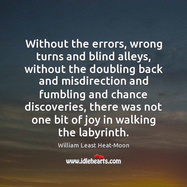 Without the errors, wrong turns and blind alleys, without the doubling back Image