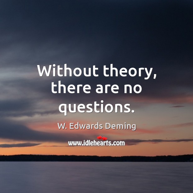 Without theory, there are no questions. W. Edwards Deming Picture Quote