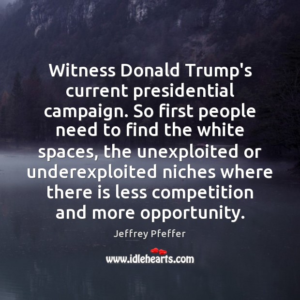 Witness Donald Trump’s current presidential campaign. So first people need to find Jeffrey Pfeffer Picture Quote