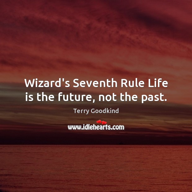 Wizard’s Seventh Rule Life is the future, not the past. Terry Goodkind Picture Quote