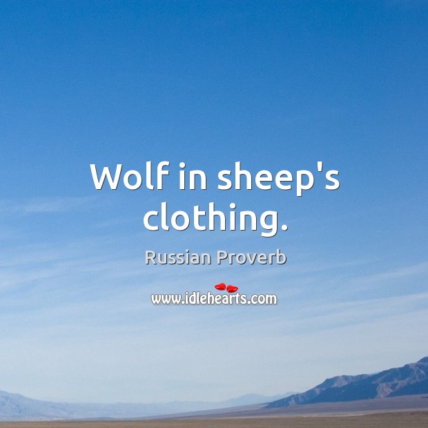Wolf in sheep’s clothing. Image