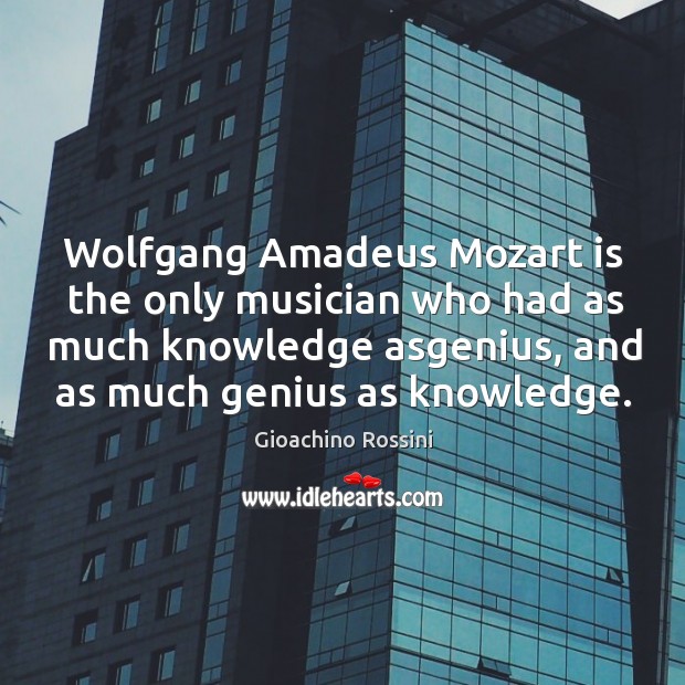 Wolfgang Amadeus Mozart is the only musician who had as much knowledge Image