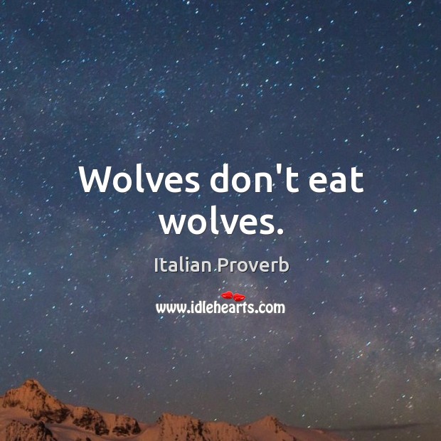 Wolves don’t eat wolves. Image