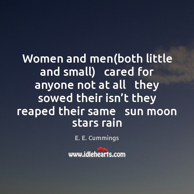 Women and men(both little and small)   cared for anyone not at Image