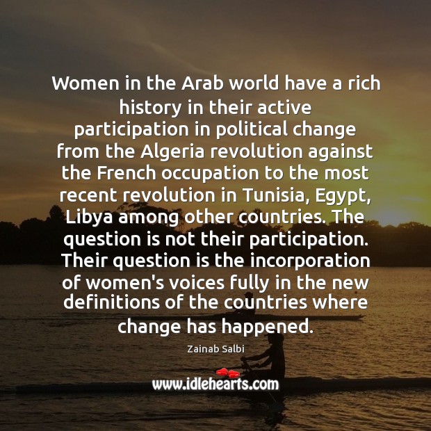 Women in the Arab world have a rich history in their active Image