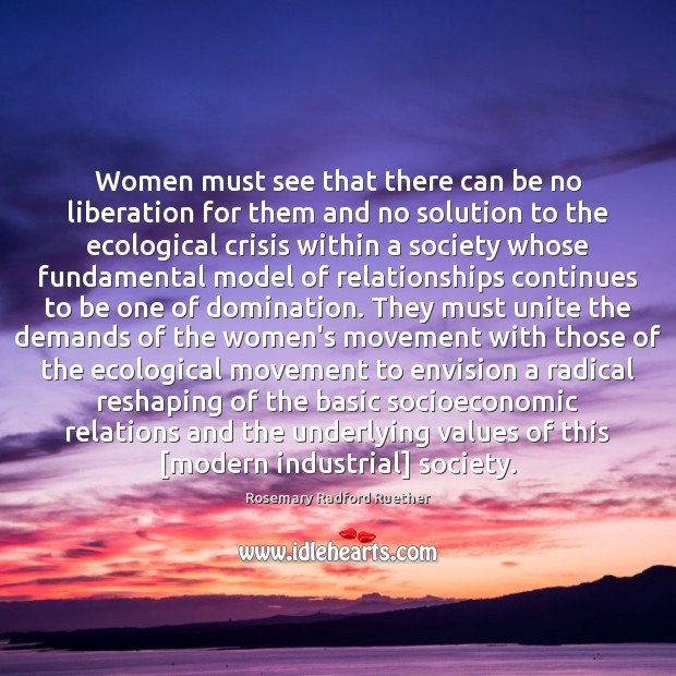 Women must see that there can be no liberation for them and Image