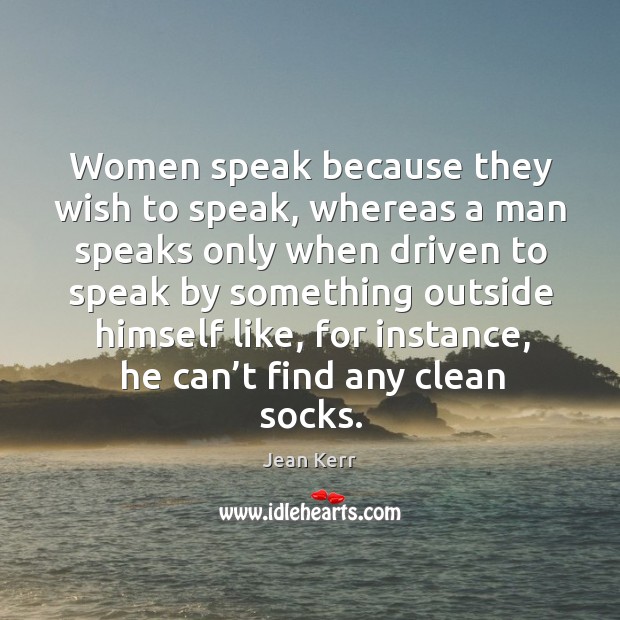 Women speak because they wish to speak Image