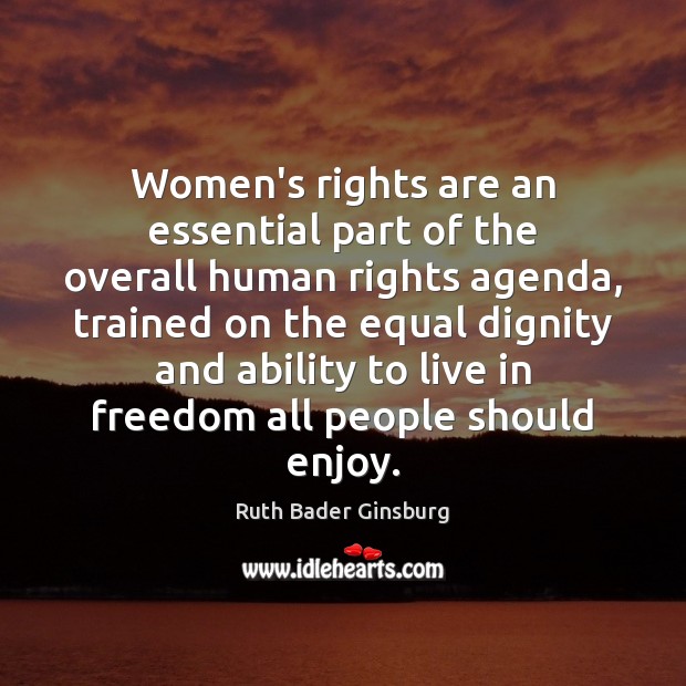 Women’s rights are an essential part of the overall human rights agenda, Image