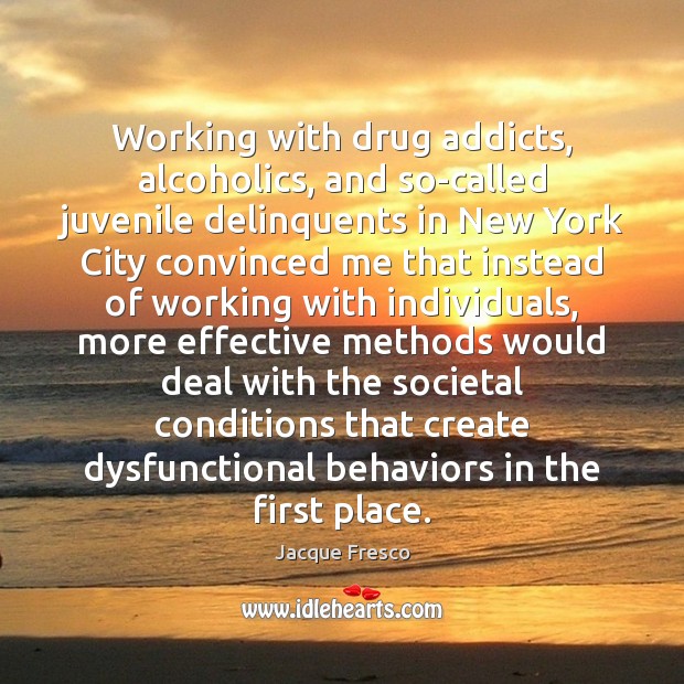Working with drug addicts, alcoholics, and so-called juvenile delinquents in New York Image