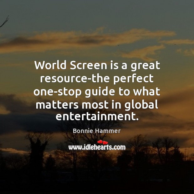 World Screen is a great resource-the perfect one-stop guide to what matters Image