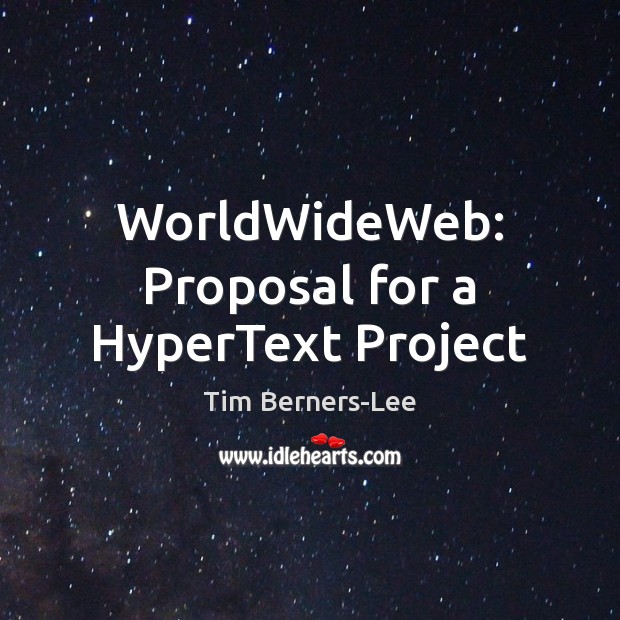 WorldWideWeb: Proposal for a HyperText Project Image
