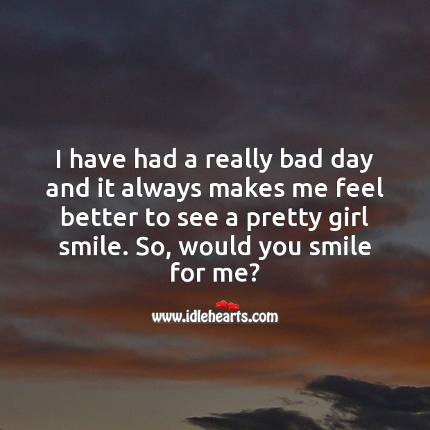 Would you smile for me Flirt Messages Image