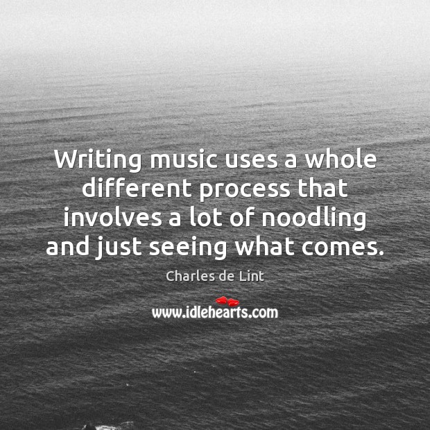 Writing music uses a whole different process that involves a lot of Image