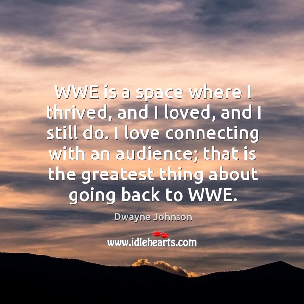 WWE is a space where I thrived, and I loved, and I Image