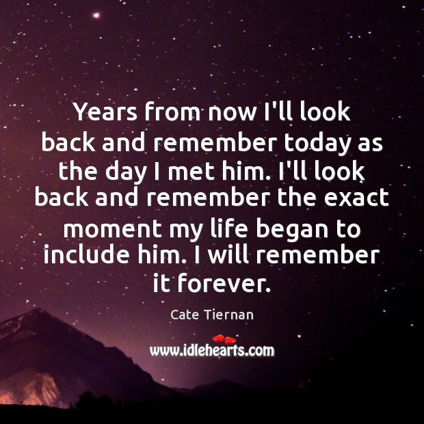 Years from now I’ll look back and remember today as the day Cate Tiernan Picture Quote