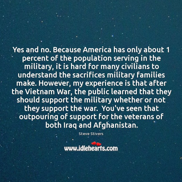 Yes and no. Because America has only about 1 percent of the population Steve Stivers Picture Quote