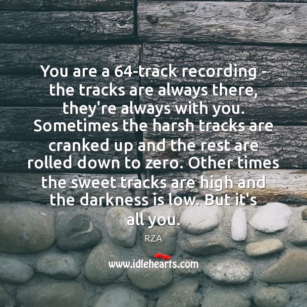 You are a 64-track recording – the tracks are always there, they’re RZA Picture Quote