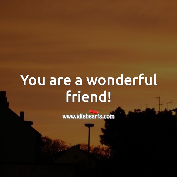 You are a wonderful friend! Friendship Messages Image