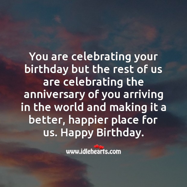 You are celebrating your birthday Happy Birthday Messages Image