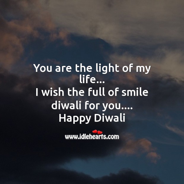You are the light of my life Diwali Messages Image