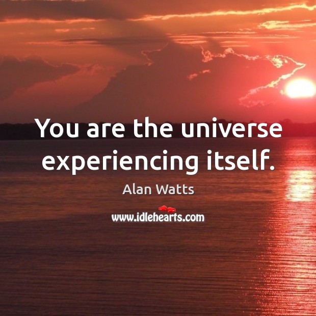 You are the universe experiencing itself. Image