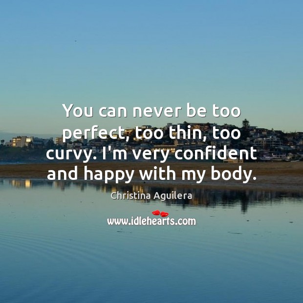 You can never be too perfect, too thin, too curvy. I’m very Christina Aguilera Picture Quote