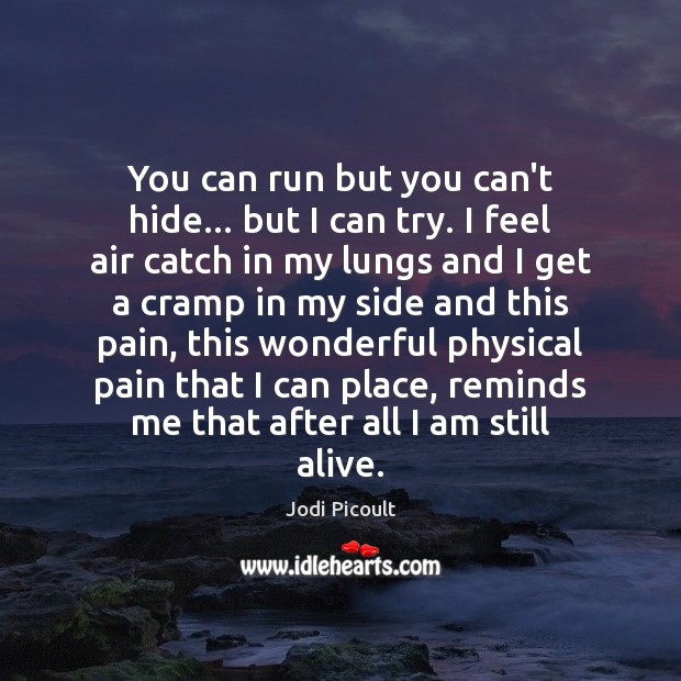 You can run but you can’t hide… but I can try. I Image