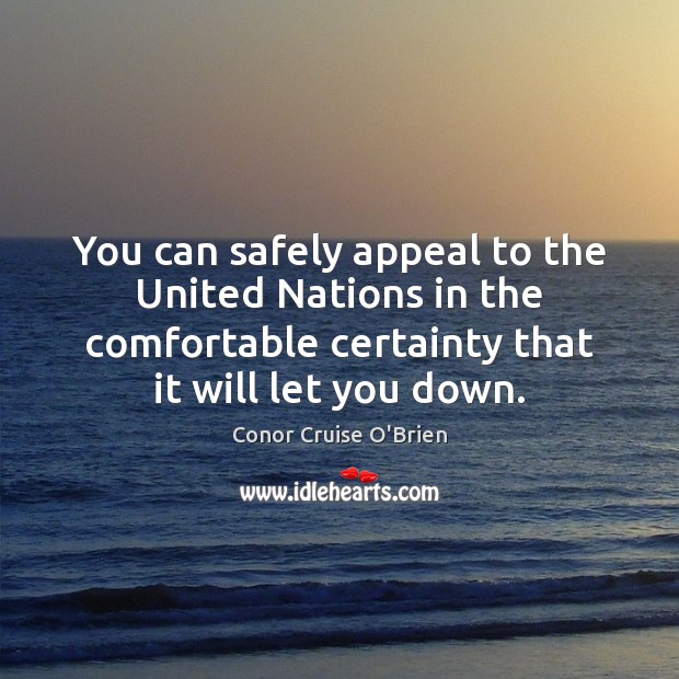 You can safely appeal to the United Nations in the comfortable certainty Image
