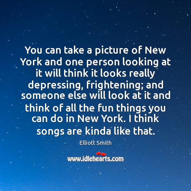 You can take a picture of New York and one person looking Image