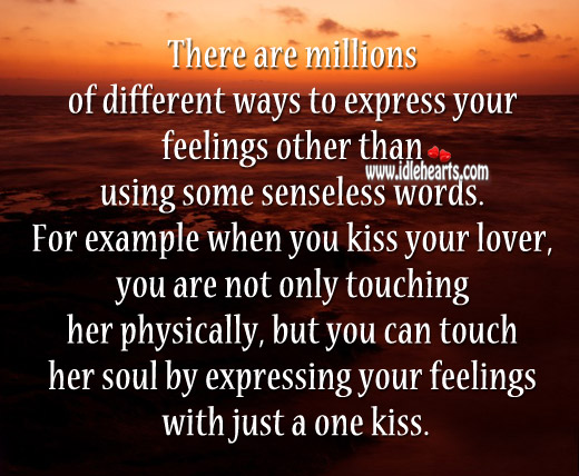 There are millions of different ways to express your feelings Image