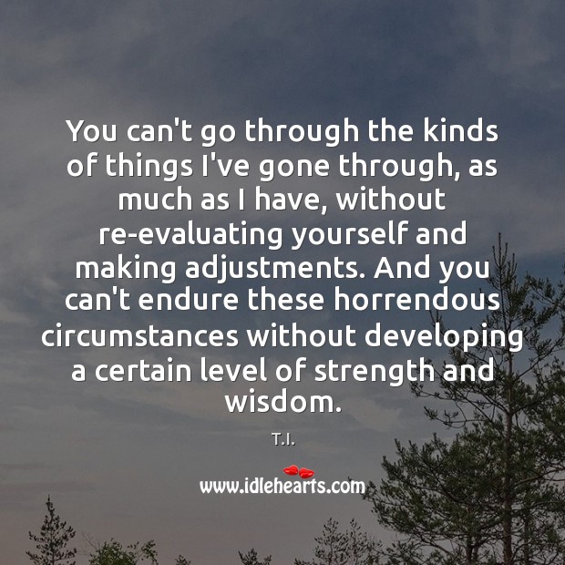 You can’t go through the kinds of things I’ve gone through, as Wisdom Quotes Image