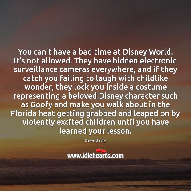 You can’t have a bad time at Disney World. It’s not allowed. Image