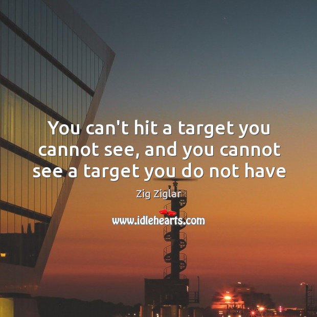 You can’t hit a target you cannot see, and you cannot see a target you do not have Image