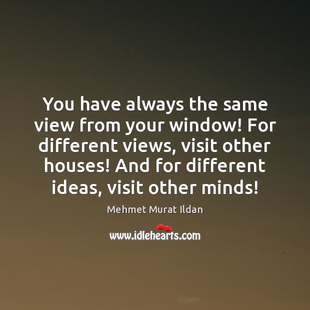You have always the same view from your window! For different views, Image