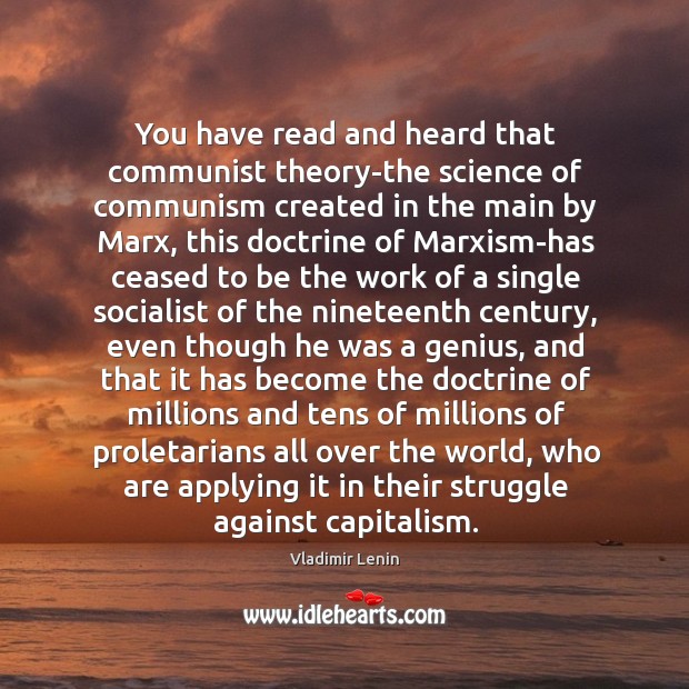 You have read and heard that communist theory-the science of communism created Image