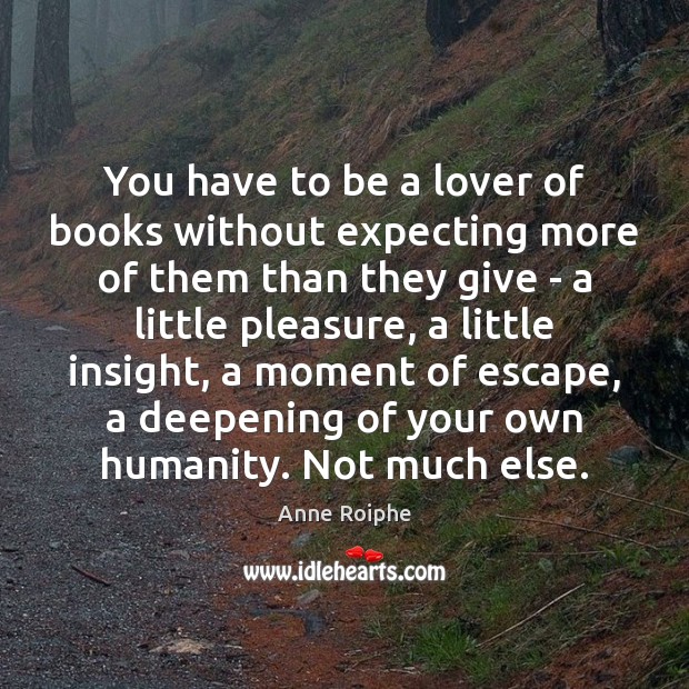 You have to be a lover of books without expecting more of Image