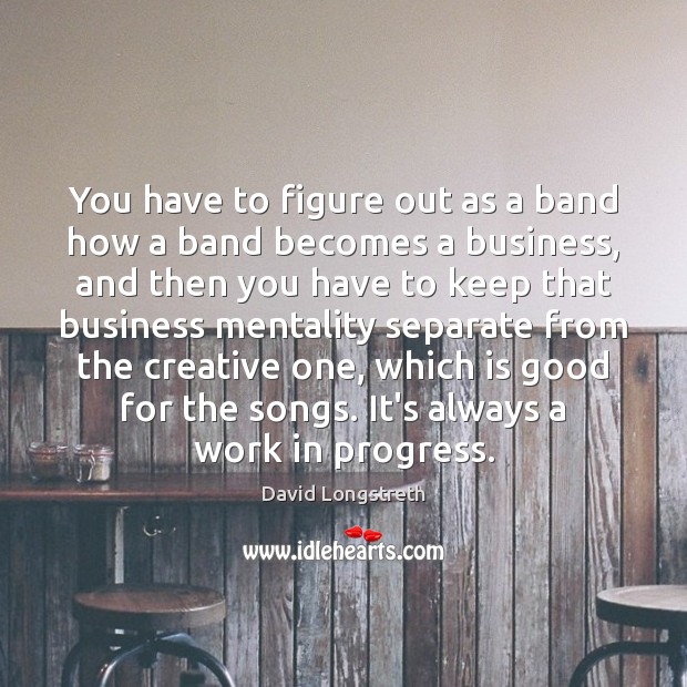 You have to figure out as a band how a band becomes David Longstreth Picture Quote