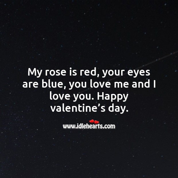 You love me and I love you. Valentine’s Day Messages Image