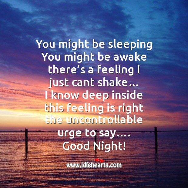 You might be sleeping Good Night Quotes Image