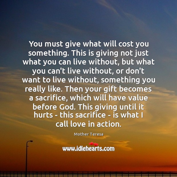 You must give what will cost you something. This is giving not Image