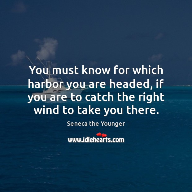You must know for which harbor you are headed, if you are Seneca the Younger Picture Quote