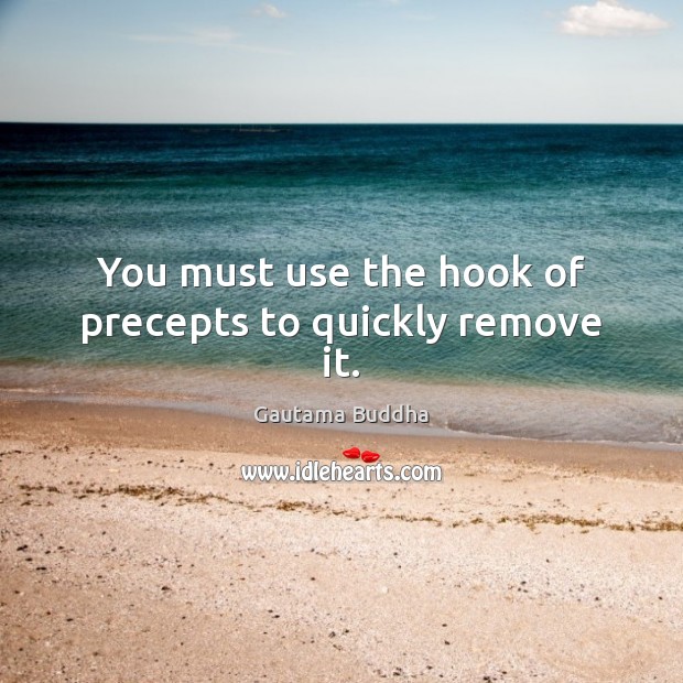 You must use the hook of precepts to quickly remove it. 