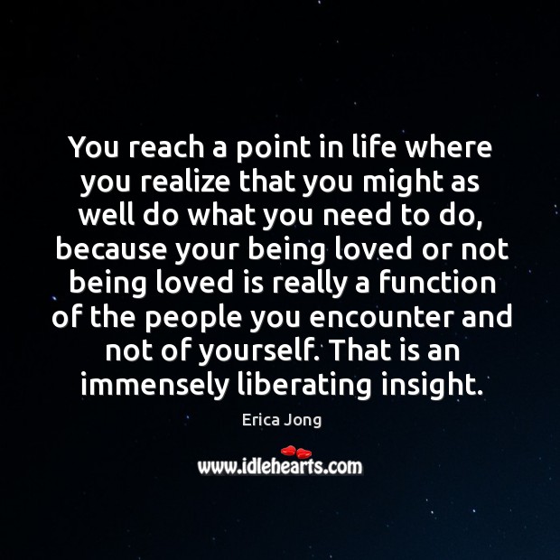 You reach a point in life where you realize that you might Erica Jong Picture Quote