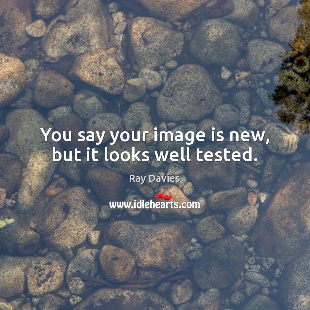 You say your image is new, but it looks well tested. Ray Davies Picture Quote