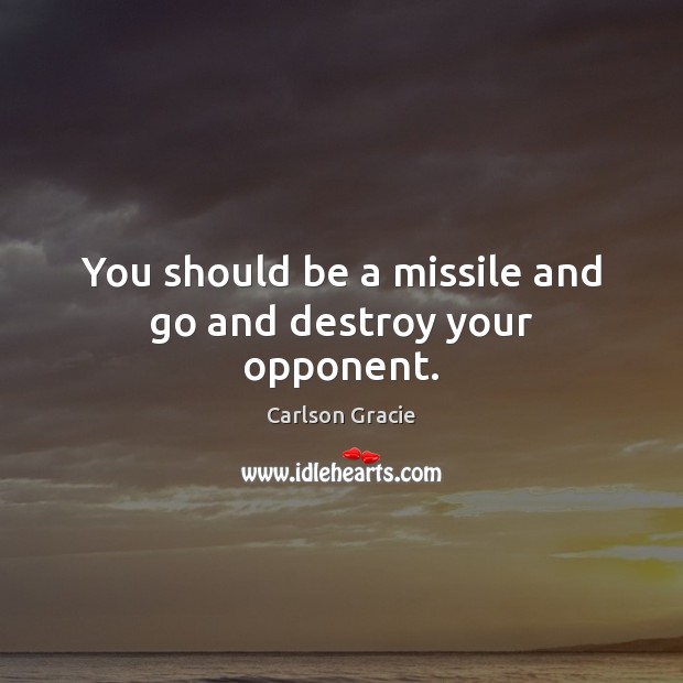You should be a missile and go and destroy your opponent. Image