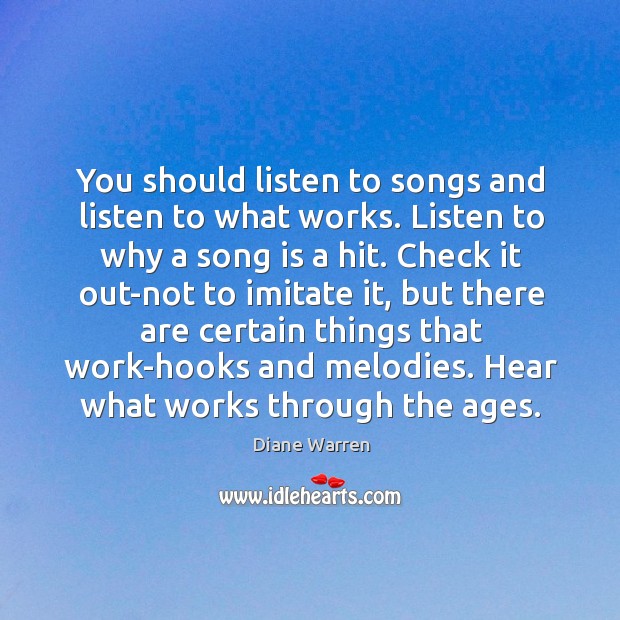 You should listen to songs and listen to what works. Listen to Image