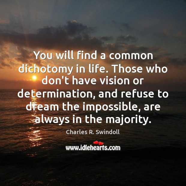 You will find a common dichotomy in life. Those who don’t have Determination Quotes Image