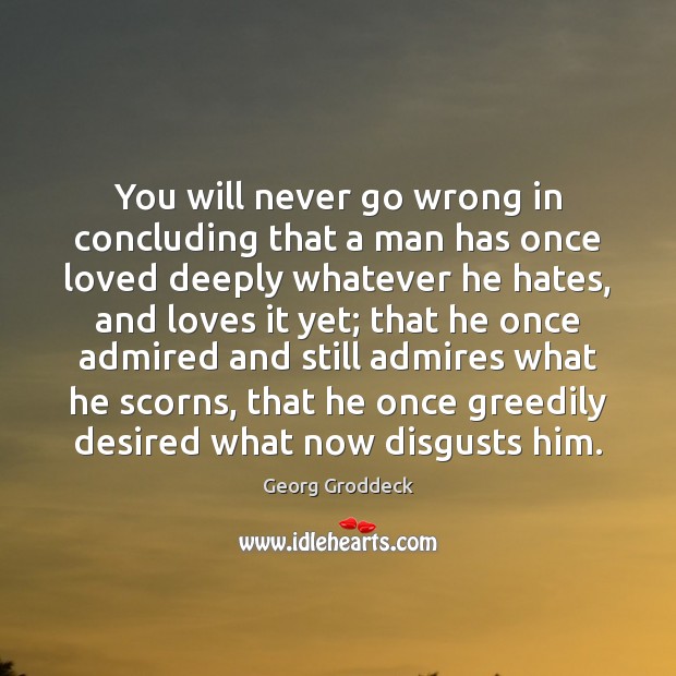 You will never go wrong in concluding that a man has once Image