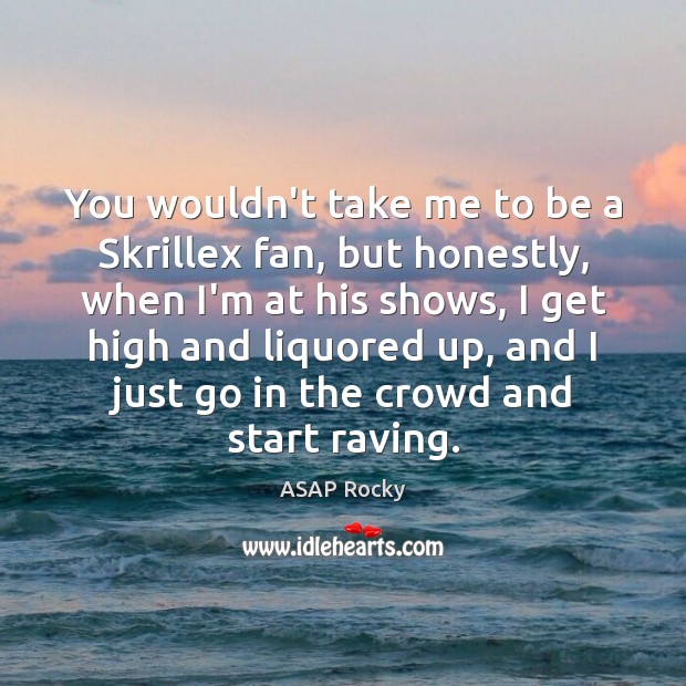 You wouldn’t take me to be a Skrillex fan, but honestly, when Image
