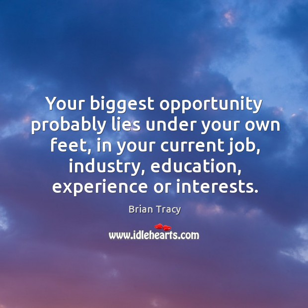Your biggest opportunity probably lies under your own feet, in your current Image